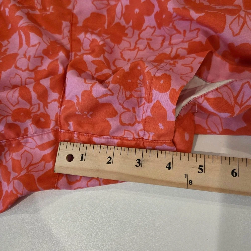 Pacsun‎ Men's Floral Swim Trunks Pink Orange Size Large